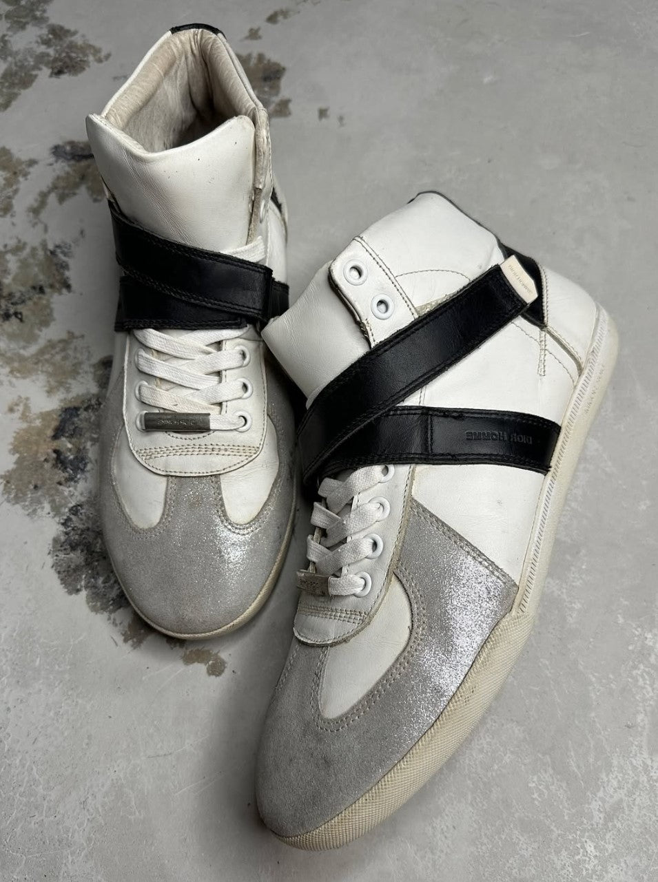 Dior homme KVA 2010 glitter toe straps high top – Sparostocks