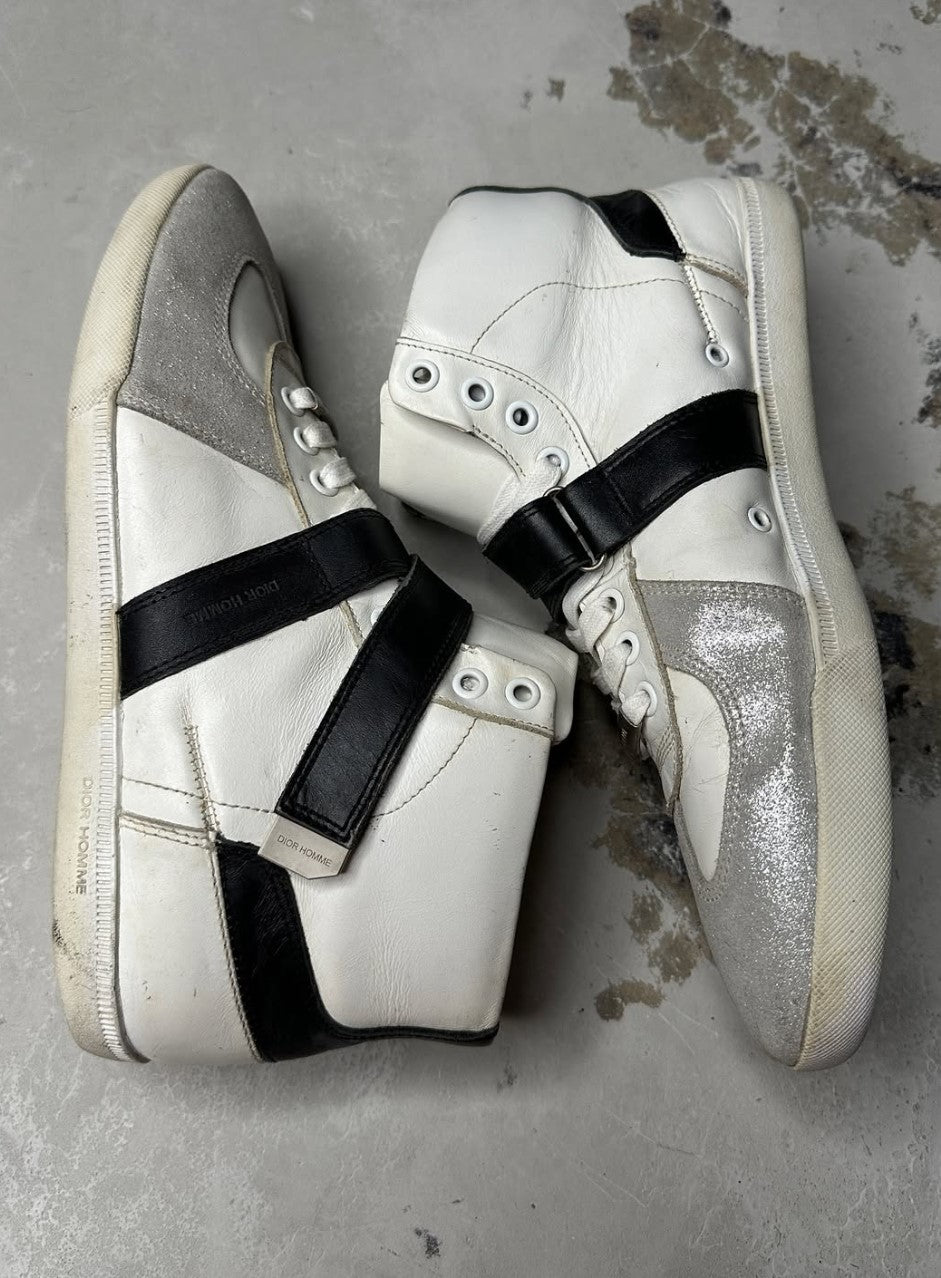 Dior homme KVA 2010 glitter toe straps high top