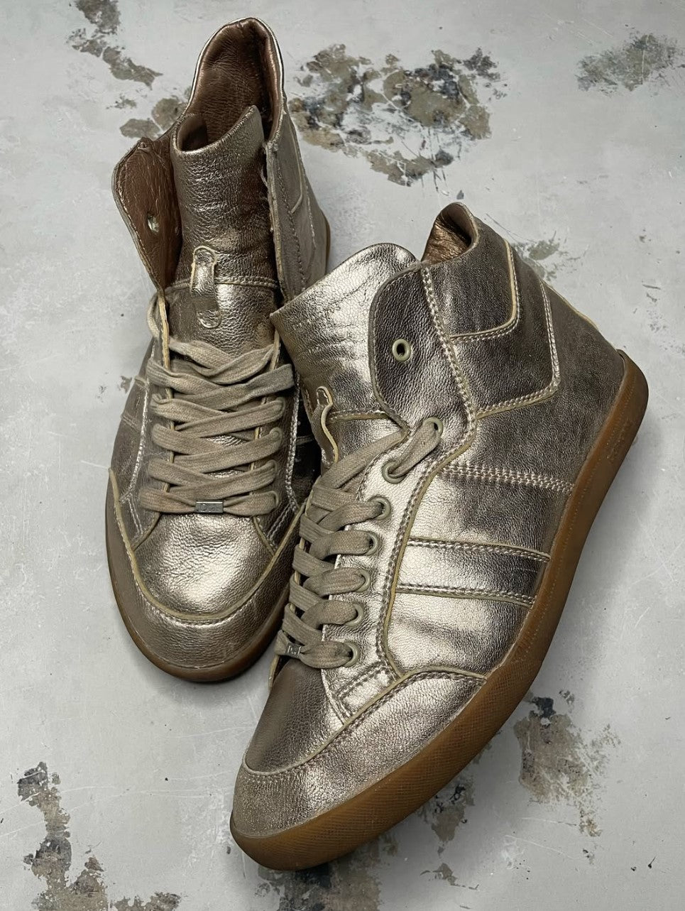 Dior homme metallic high top SS06