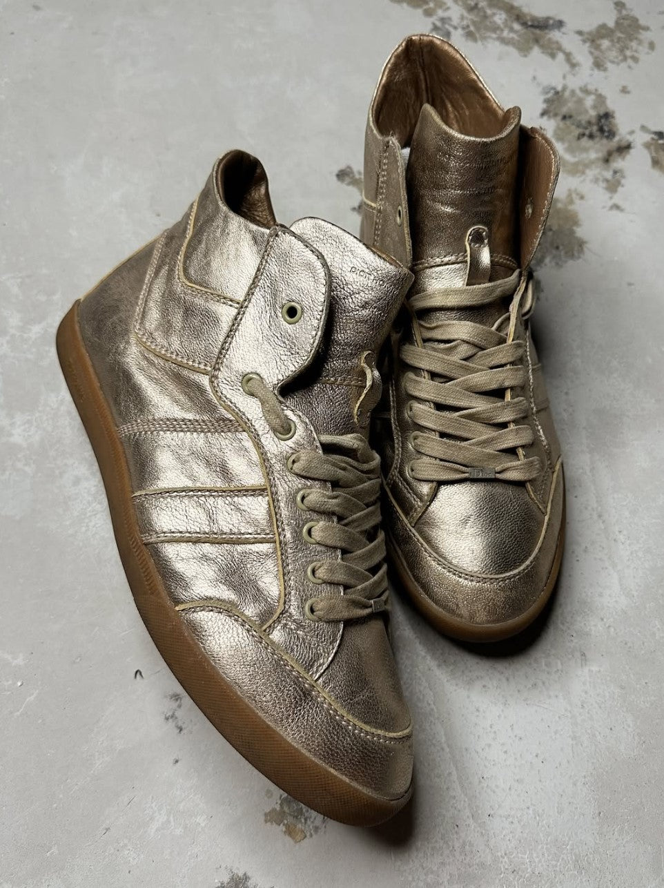 Dior homme metallic high top SS06
