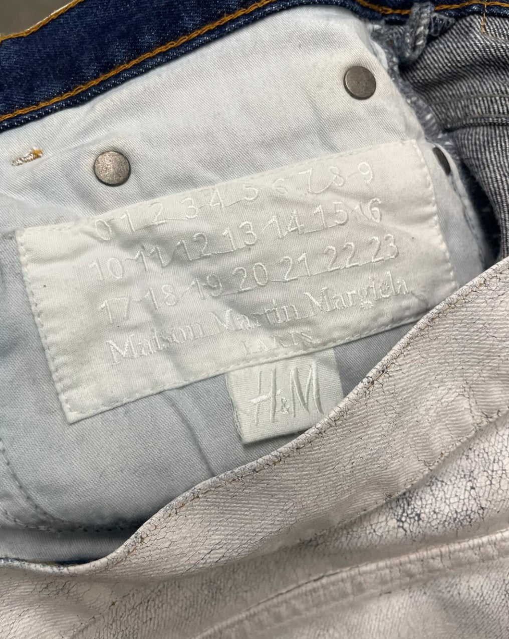 Maison margiela 2012 painted denim x H&M